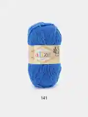 Синий пряжа плюшевая Alize Softy, микрополиэстер, 50 г, 115 м