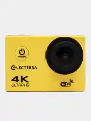 Желтый экшн-камера Electerra 1080p (4K с интерполяцией). C креплениями и водонепроницаемым кейсом