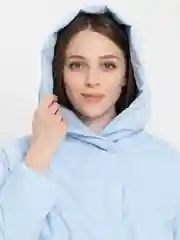 Голубой куртка женская осенняя весенняя, с капюшоном, облегченная, ветровка, с поясом