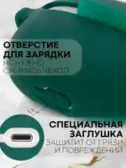 Зеленый чехол на Realme Buds Air 3 для беспроводных наушников КАРТОФАН силиконовый матовый