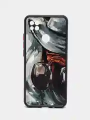 Бордовый чехол с рисунком на Xiaomi Redmi 9C и Redmi 10A (Сяоми Редми 9С и Редми 10А)