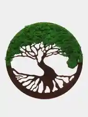 Коричневый панно с мхом на стену декоративное / Стабилизированный мох / панно дерево из мха