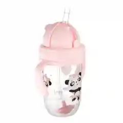 Розовый canpol babies Exotic Animals Поильник непроливайка с трубочкой и утяжелителем 270 мл