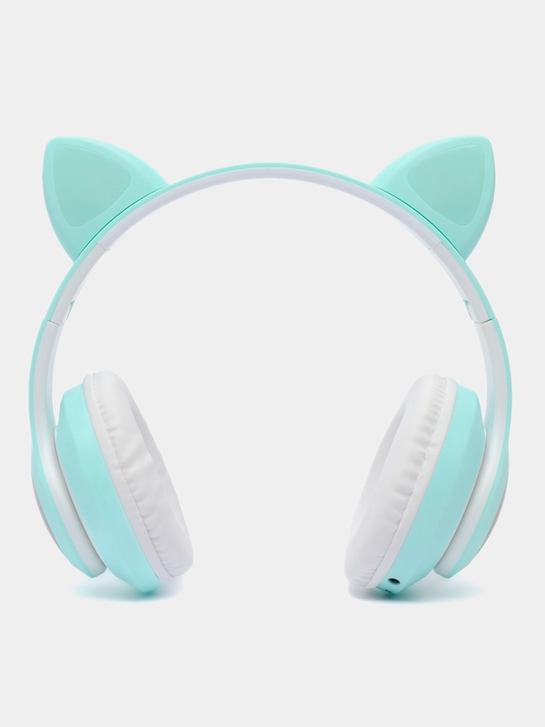 Беспроводные светящиеся Bluetooth наушники с кошачьими ушками, с микрофоном, RGB подсветкой