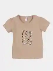 Бежевый футболка для девочки, от 3-6 лет