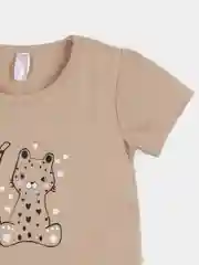 Бежевый футболка для девочки, от 3-6 лет