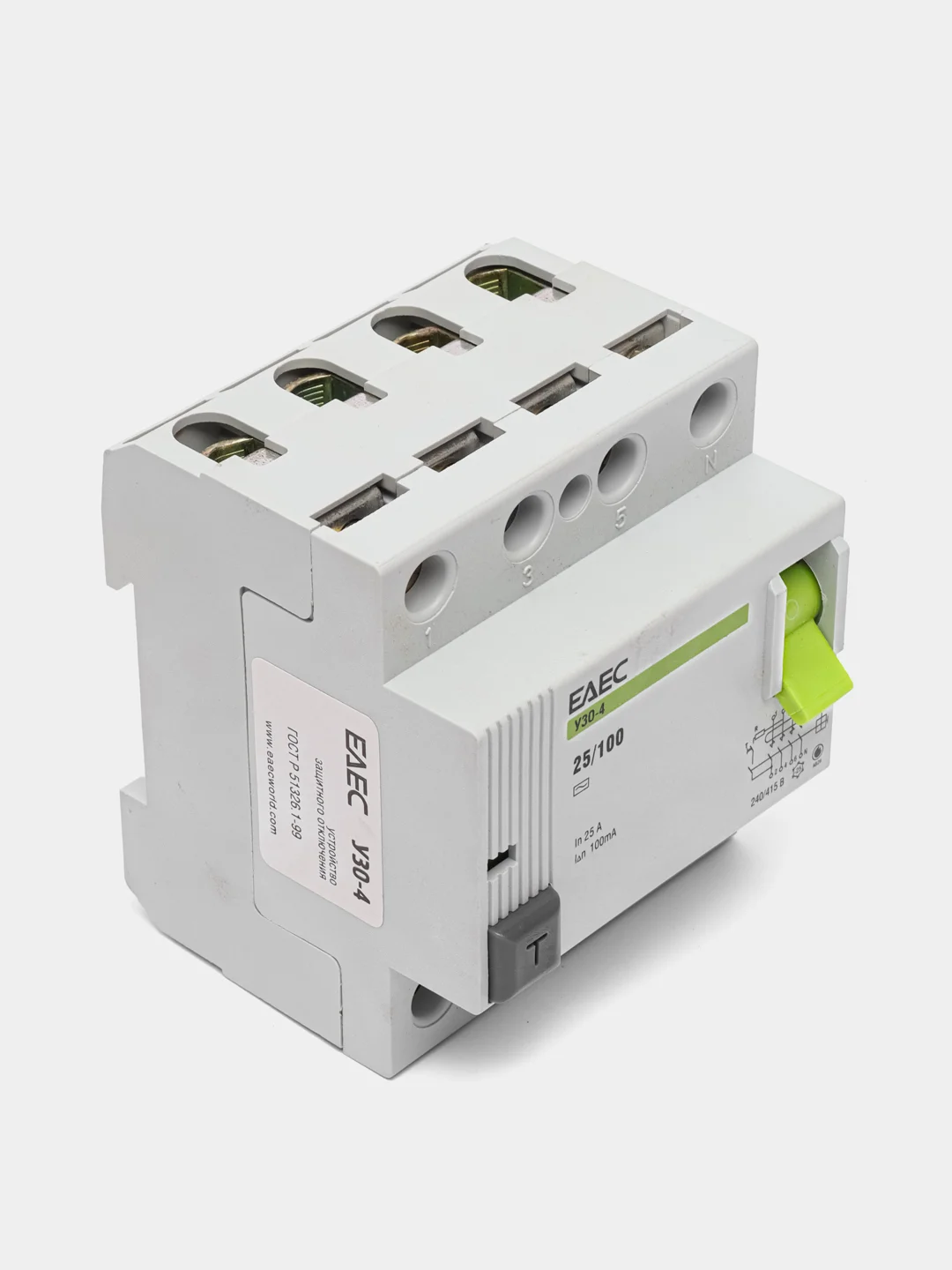 УЗО 25A 100mA 4р EAEC- Автомат дифференциальной защиты