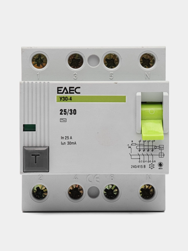 УЗО 25A 30mA 4р EAEC- Автомат дифференциальной защиты
