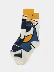 Желтый носки с принтом унисекс