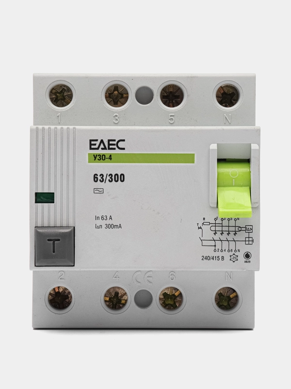 УЗО 63A 300mA 4р EAEC- Автомат дифференциальной защиты