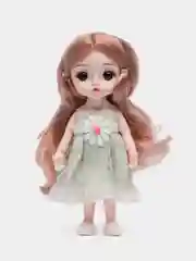 Светло-бежевый кукла шарнирная 15см глаза 3D стиль анимэ