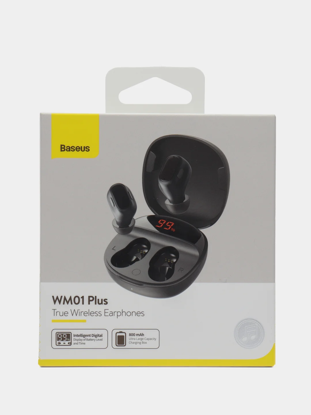 Наушники беспроводные Baseus WM01 Plus, TWS, вакуумные, BT5.0, 40/800 мАч, микрофон
