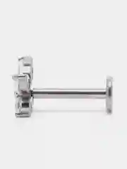 Серебряный серьга для пирсинга из титана "TITANIUM" с внутренней резьбой, серьги женские