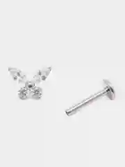 Серебряный серьга для пирсинга из титана "TITANIUM" с внутренней резьбой, серьги женские