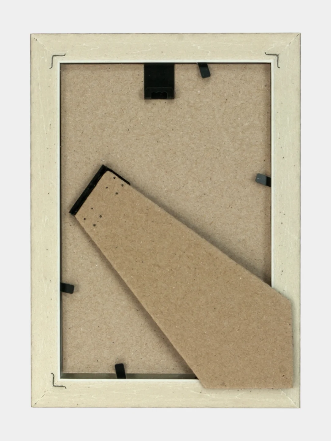 Белый фоторамка со стеклом, 10 x 15, А6, пластиковая