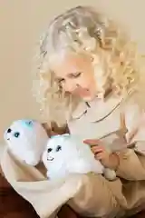 Мягкая игрушка нерпа Mimis "Пушистик", с бантиком