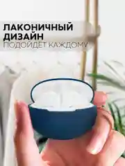Синий чехол на Huawei FreeBuds 5i для беспроводных наушников КАРТОФАН силиконовый, матовый, тонкий