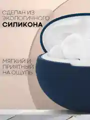 Синий чехол на Huawei FreeBuds 5i для беспроводных наушников КАРТОФАН силиконовый, матовый, тонкий