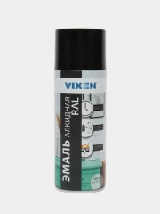 Эмаль аэрозоль, универсальная, алкидная, VIXEN, RAL 9005, черная, 520 мл