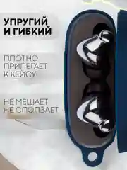 Тёмно-зелёный чехол на Honor Choice Earbuds X3 для беспроводных наушников КАРТОФАН силиконовый матовый