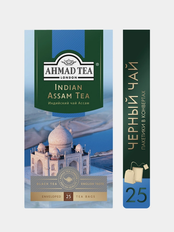 Чай черный Ahmad Tea "Индийский чай Ассам",  пакетики с ярлычками, 25 х 2 г