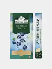 Чай зеленый Ahmad Tea Bluberry Breeze, с ароматом голубики, 25 пакетиков х 1,8 г