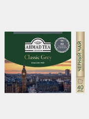 Чай черный Ahmad Tea Classic Grey, с ароматом бергамота, без ярлычка, 40 пакетиков х 2 г