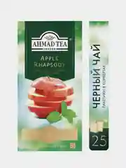 Чай черный Ahmad Tea Apple Rhapsody, с ароматом яблока и мяты, 25 пакетиков х 1,5 г
