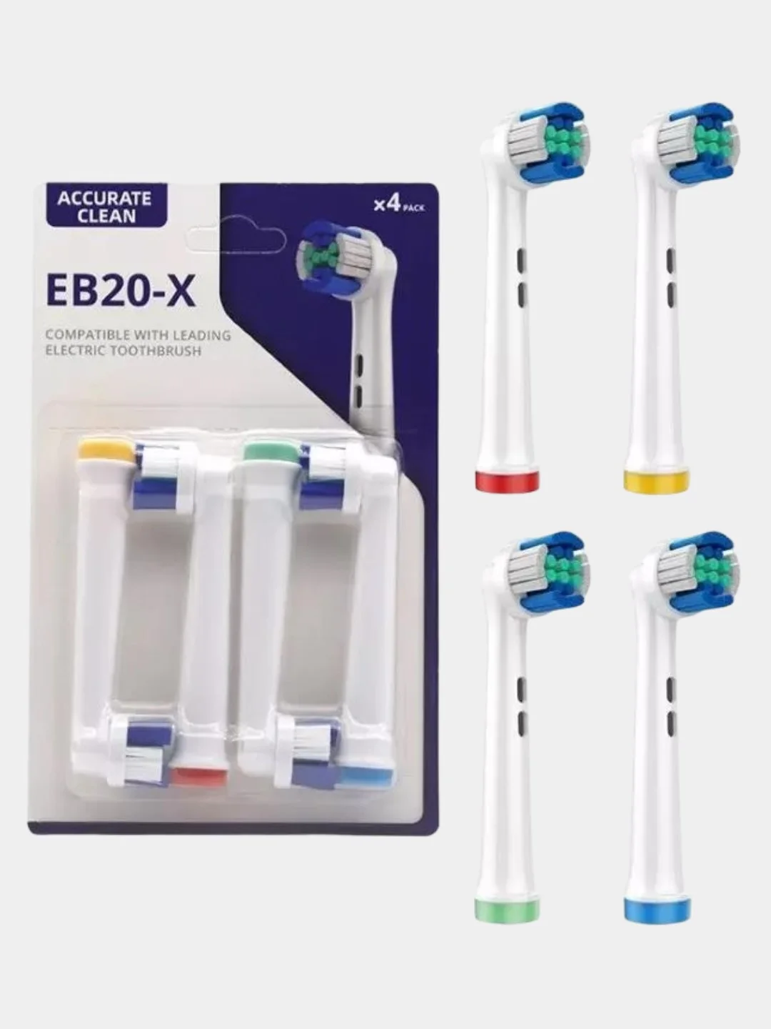 Синий насадки для электрической зубной щетки, совместимые с Oral-B, Braun, CS Medica, B.Well