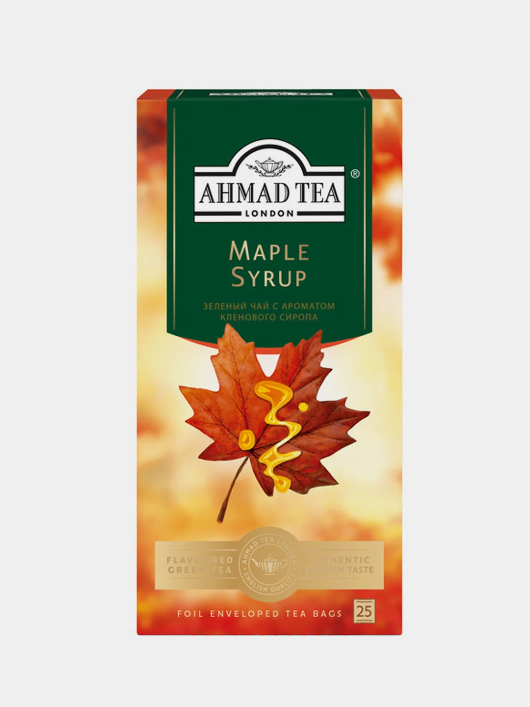Чай зеленый Ahmad Tea "Кленовый Сироп", 25 пакетиков х 1,5 г