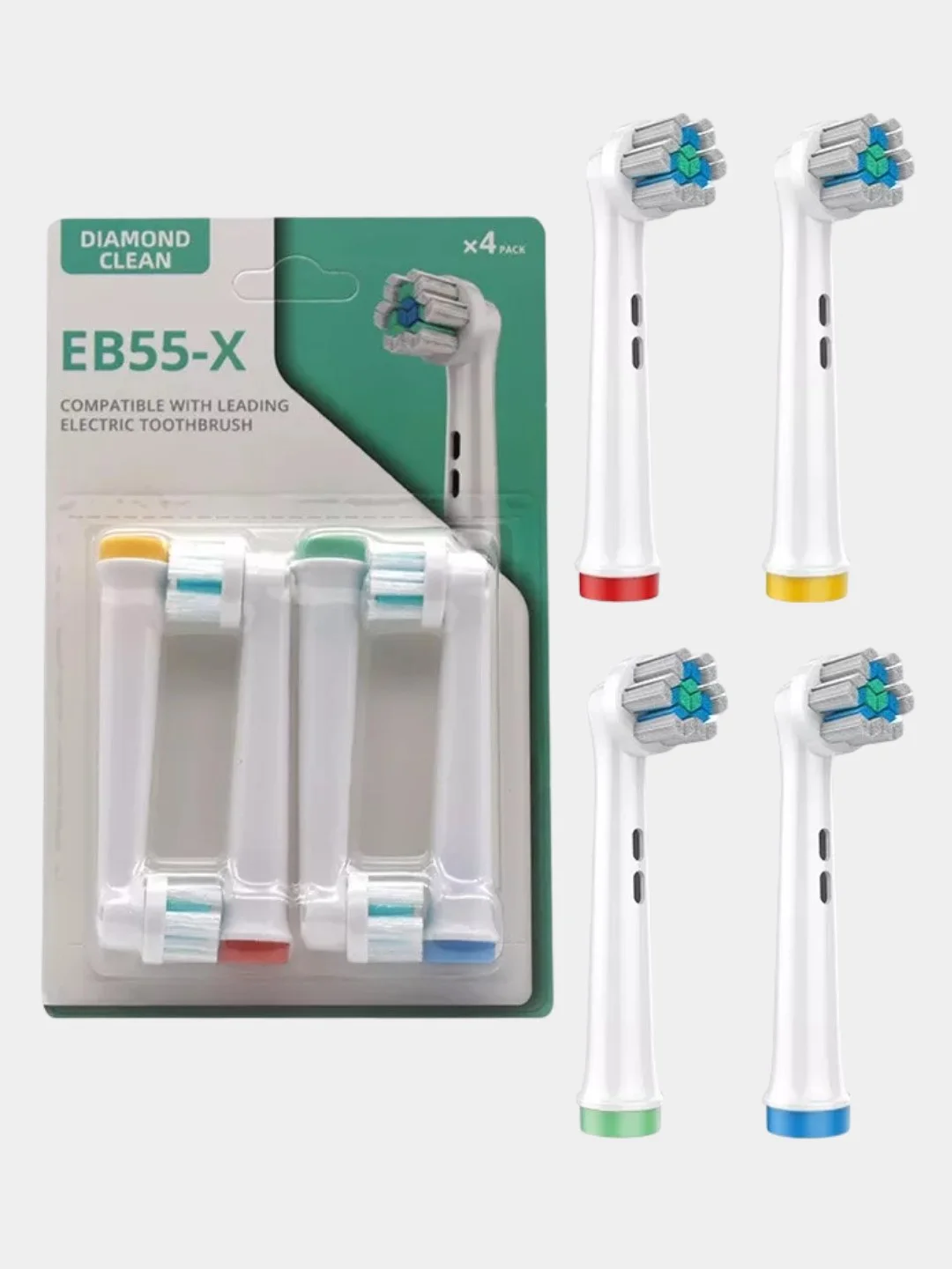 Бирюзовый насадки для электрической зубной щетки, совместимые с Oral-B, Braun, CS Medica, B.Well