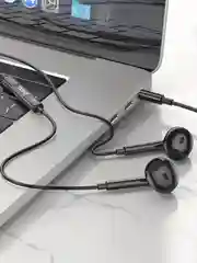 Черный проводные наушники вкладыши Type-C 1.2 м hoco M101 Max Crysstal grace