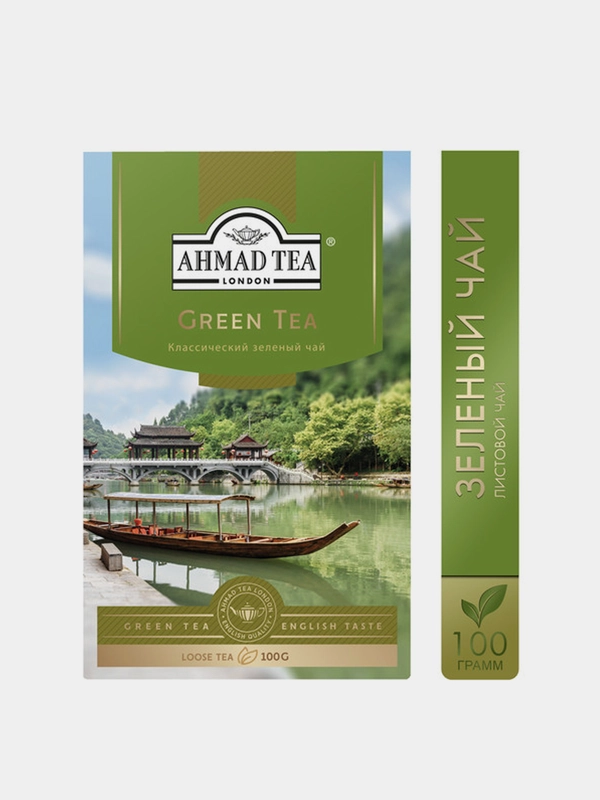 Чай зеленый Ahmad Tea Green, листовой, 100 г