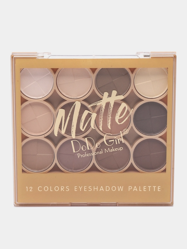 Палетка матовых теней для век DoDo Girl Matte Eyeshadow, 12 цветов