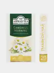 Чай травяной Ahmad Tea Camomile Morning, с ромашкой и лимонным сорго, 20 пакетиков х 1,5 г