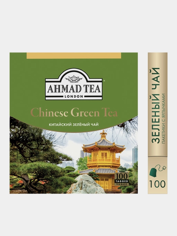 Чай зеленый Ahmad Tea Китайский, 100 пакетиков х 1,8 г