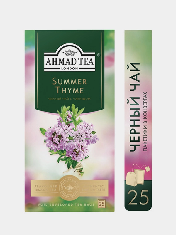 Чай черный Ahmad Tea "Летний Чабрец", 25 пакетиков х 1,5 г