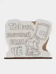 Зеленый салфетница деревянная с надписями