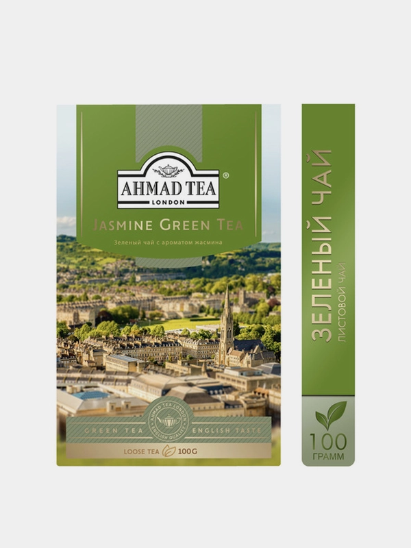 Чай зеленый Ahmad Tea с жасмином, листовой, 100 г