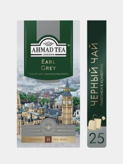 Чай черный Ahmad Tea Эрл Грей, 25 пакетиков х 2 г
