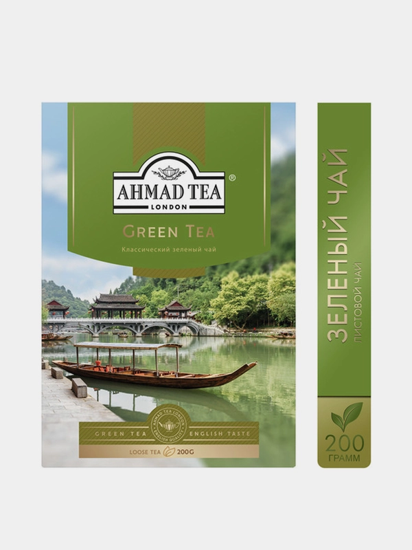 Чай зеленый Ahmad Tea Green, листовой, 200 г