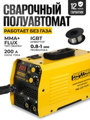 Сварочный аппарат инвертор Partner for Garden MIG 200Flux без газа 2 В 1(MMA/MIG FLUX)IGBT