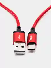 Красный кабель Hoco X89 Type-C USB, 3А, быстрая зарядка и передача данных на Андроид