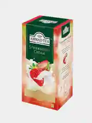 Чай черный Ahmad Tea Strawberry Cream, с ароматом клубники со сливками, 25 пакетиков