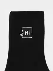 Белый носки с принтом "HI"