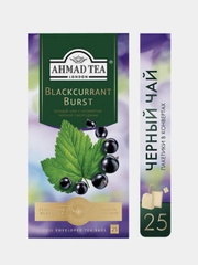 Чай черный Ahmad Tea Blackcurrant Burst, смородина, 25 пакетиков х 1,5 г