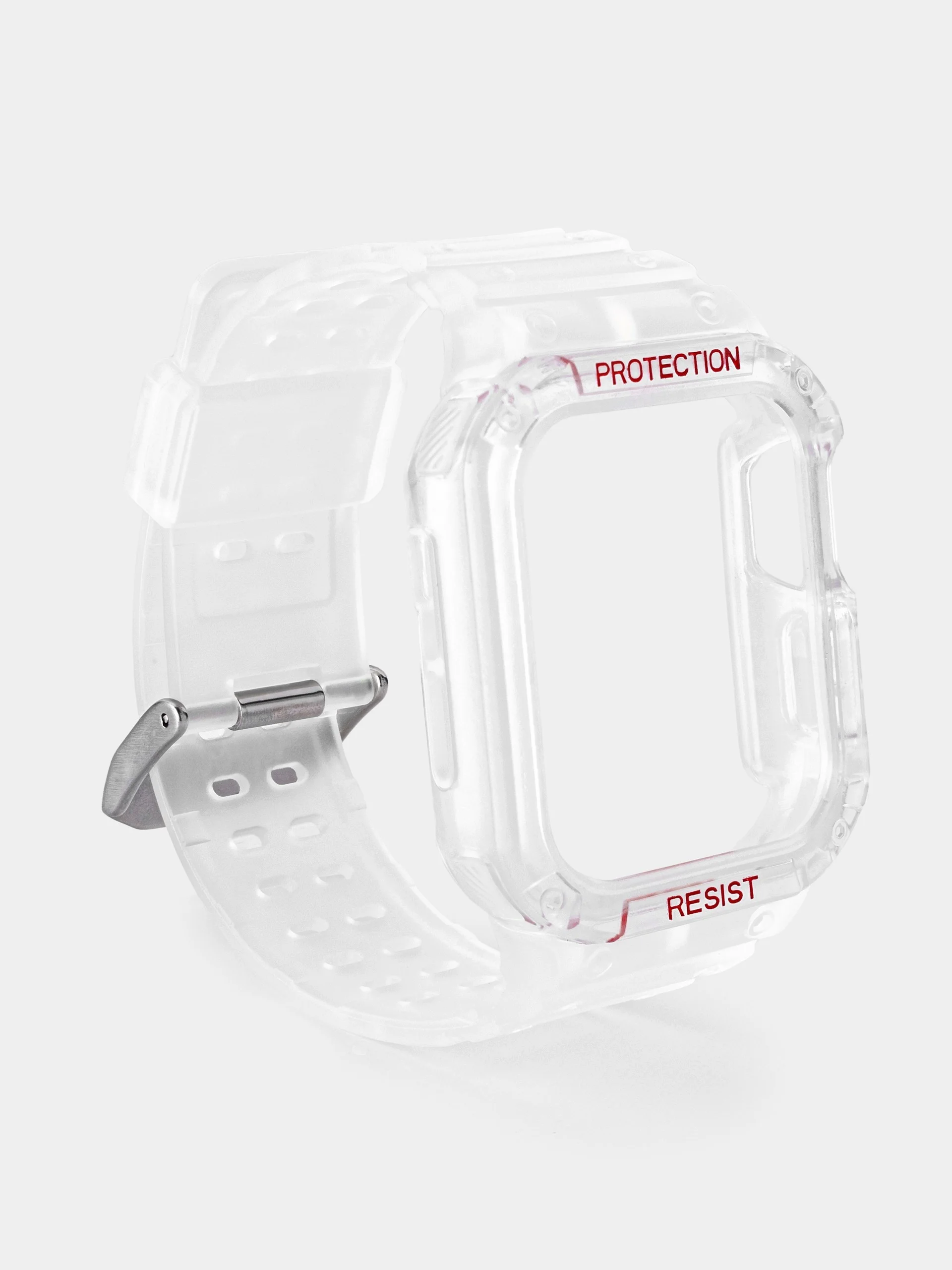 Прозрачный ремешок для Apple Watch, с защитой