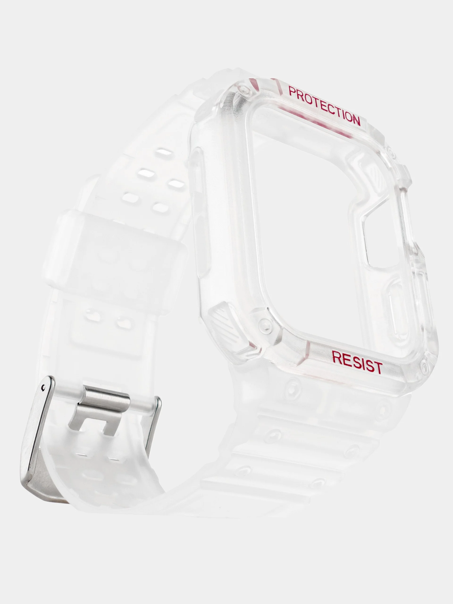 Прозрачный ремешок для Apple Watch, с защитой