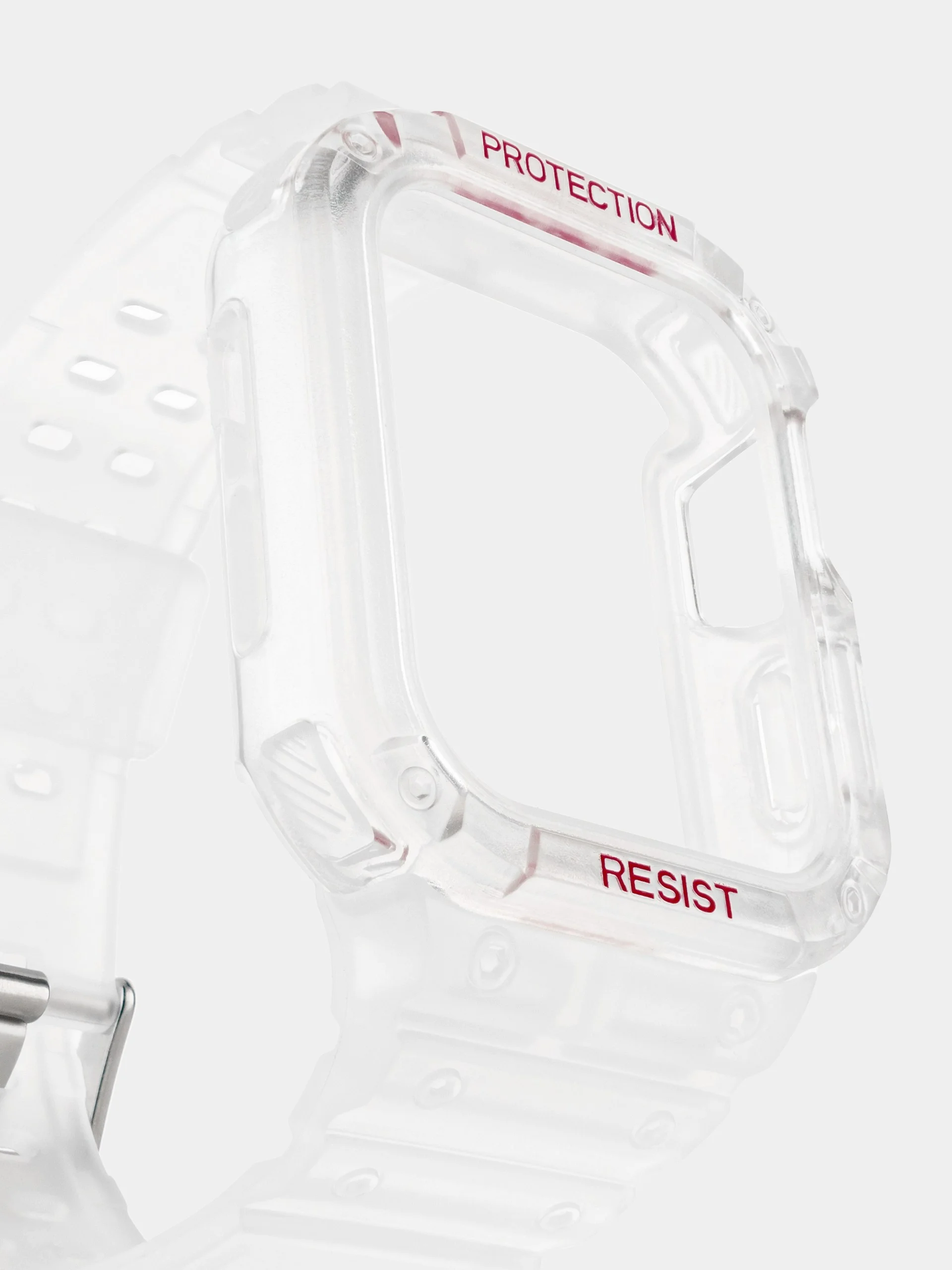 Прозрачный ремешок для Apple Watch, с защитой