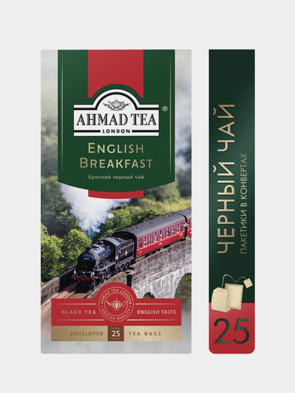 Чай черный Ahmad Tea "Английский завтрак", 25 пакетиков х 2 г